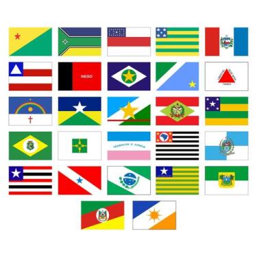 Imagem de Bandeira Em Tecido Sublimado Oxford ESTADOS - Fabrika de Festa, 135x90