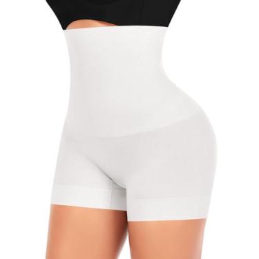 Imagem de Shorts Shapewear Werena Tummy Control de cintura alta brancos S