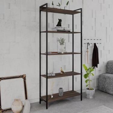 Imagem de Estante para Livros Industrial Aço Multiuso 5 Prateleiras 187cmx80cm A