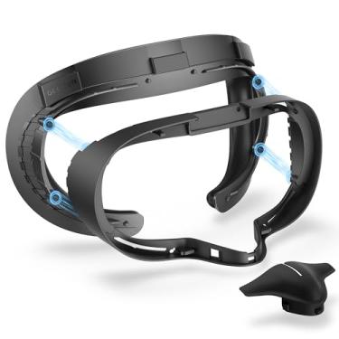 Imagem de Geekvr Facial Interface for Meta Quest 3S, 1S Change Cushion Magnetic Design, Comfort PU and Ice Silk Two Cushions Quest 3S Mask