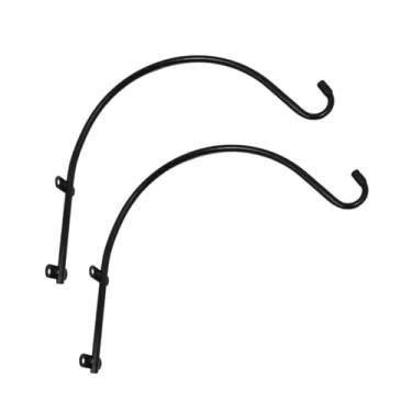 Imagem de Dualoai Pacote com 2 Suportes para Plantas Suspensos, Ganchos para Plantas, Metal, Resistente, Suporte para Alimentador de Pássaros para Jardim, Luzes Solares
