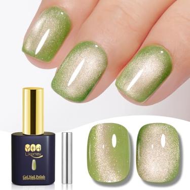Imagem de YTD Likomey Esmalte de gel Cat Eye, cristal 15 ml, verde goiaba, rosa, brilho magnético, holográfico, glitter, geléia, salão, casa, UV, verniz para unhas com bastão magnético, sem HEMA MY516