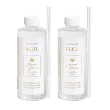 Imagem de 2 Refil Difusor De Aromas 300ml Essência Sweet Flowers - Greenswet
