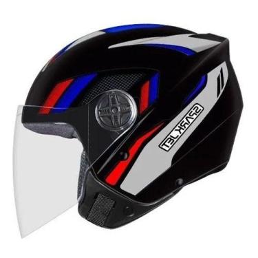 Imagem de Capacete Moto Ebf Spark Jet Aberto Speed Preto E Lilas, Preto/Prata, 5
