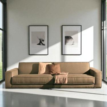 Imagem de Sofá 2 Lugares King-size Revestimento em Sarja 266cm - Sofá Direto de 