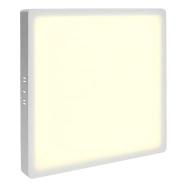 Imagem de Plafon Painel Led 25W Sobrepor Quadrado 3000K Cor Amarelo