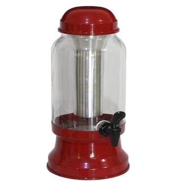 Imagem de Suqueira Barrica Vidro 3,2 Lt Porta Gelo(Vermelho Pig)