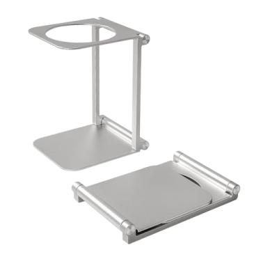 Imagem de Suporte para gotejador, suporte de gotejador de café de alumínio portátil e dobrável, suporte para máquina de café expresso adequado para casa, escritório, acampamento, suporte de café com base para