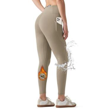 Imagem de Leggings femininas Willit, forradas de lã, resistentes à água, cinza S
