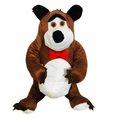 Imagem de Urso De Pelúcia Da Marsha Com Gravata Gigante 60cm - R.B VARIEDADES