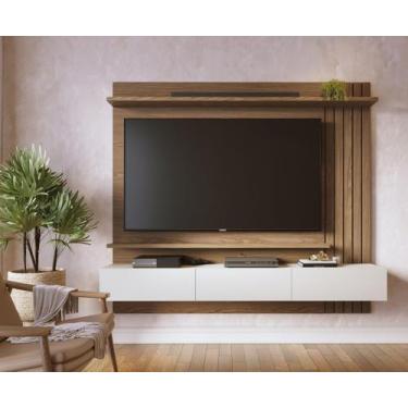 Imagem de Painel Ripado para Tv até 70 Polegadas 3 Portas Basculantes 2 Pratelei
