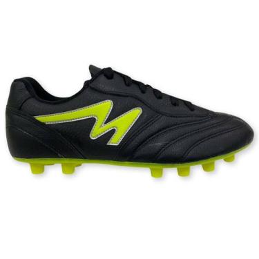Imagem de Chuteira Campo Mathaus Maxx Unissex Preto Citrico, Preto, 40