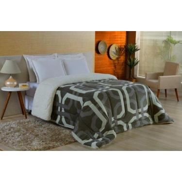 Imagem de Edredom Sherpa Cobertor e Coberdrom Estampado - KING - Empório do Enxo