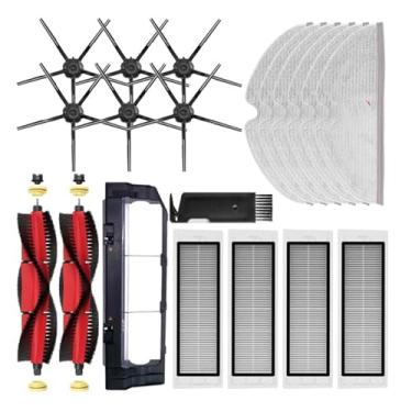 Imagem de HEPA Filter Main Brush Mop Cloth Side Brush Water Tank Dust Box Compatible With XiaoMi Roborock S5 Max S6 MaxV S6 Pure Vacuum Spare Parts(Red)