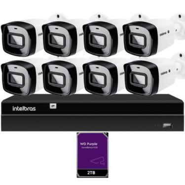 Imagem de Kit 8 Câmeras IP Vipc 1230B Intelbras NVD 1408P HD 2TB Purple