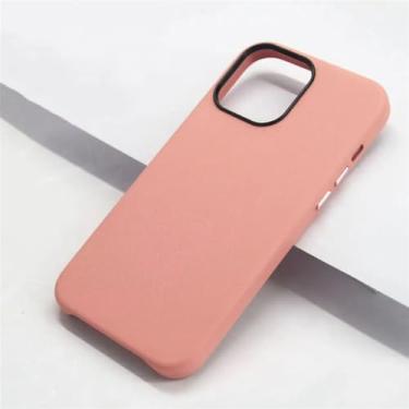 Imagem de Capa de telefone de couro para iphone 14 pro max 15 pro 13 mini 12 11 xs max xr x 7 8 plus se 2022 capa traseira de couro, rosa, para iphone7plus