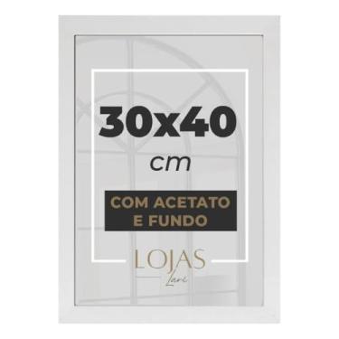 Imagem de Kit 3 Moldura 30x40cm Com Acetato Certificado Diploma Fotografia (Branco)