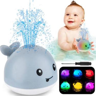 Imagem de Brinquedos de banho para bebês ZHENDUO Light Up Spray Water Whale para