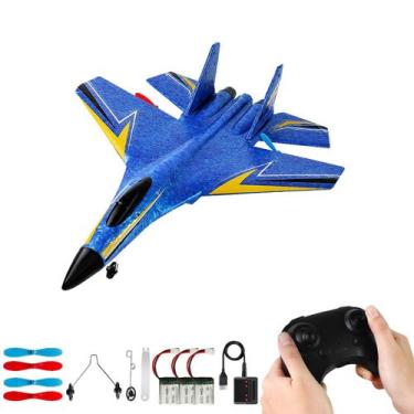 Imagem de Avião RC Su-27 de 2 canais para crianças de 12 anos ou mais com 3 bate