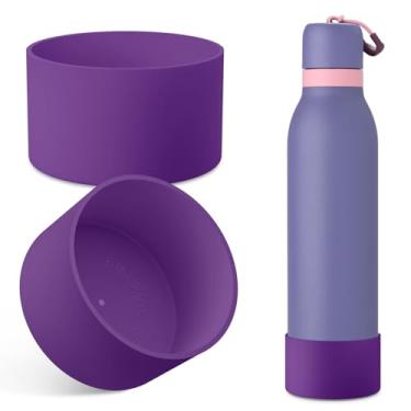 Imagem de QIONG Bota de silicone 2 peças para garrafa de água Owala FreeSip Sway 850 g e 1,134 g, copo de 1,134 g e torção de 680 g, capa protetora antiderrapante para acessórios de garrafa de água de aço