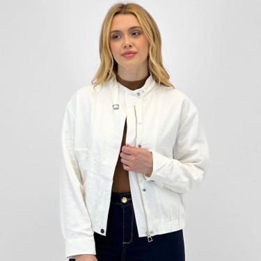 Imagem de Jaqueta Pacific Blue Bomber em Tecido Oversized Feminina-Feminino