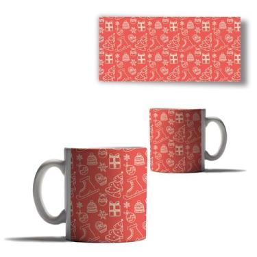 Imagem de Caneca Porcelana Feliz Natal Mensagem Cores Noel Variadas - Enjoy Shop