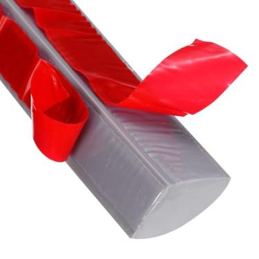 Imagem de HARFINGTON Acabamento de parede de molde redondo flexível 1,8 cm x 2,2 cm x 149,9 cm Tira de acabamento moldada com borda de borracha dobrável para canto piso de teto banheiro bancada, cinza