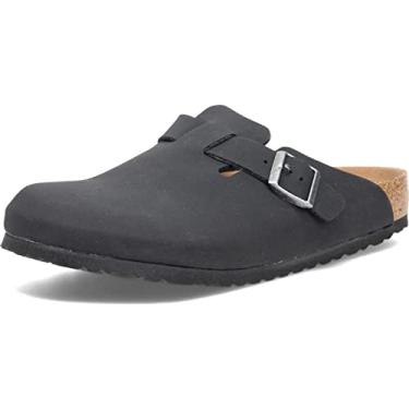 Imagem de Birkenstock Tamanco masculino Boston Vegan, Preto, 12-12.5