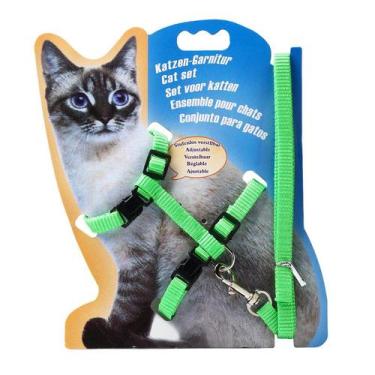 Imagem de Coleira Para Gatos Com Guia Peitoral Ajustável E Confortável - Shop Ce