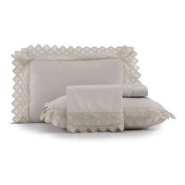 Imagem de Jogo de Cama Casal Altenburg Bordados em Cetim 300 Fios -Ballerina