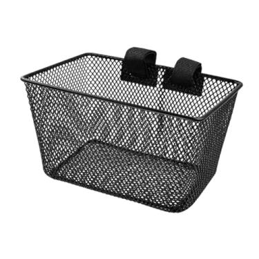 Imagem de KiBcsLic Cesta de bicicleta infantil com decoração frontal, cesta de guidão para ciclismo, fácil de instalar, armazenamento portátil para parques, compras e