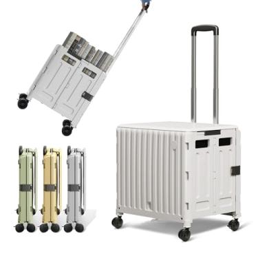 Imagem de Carrinho utilitário dobrável perfeito para compras, carrinhos utilitários com rodas dobráveis, atividades ao ar livre, rodas resistentes, fáceis de armazenar, carrinhos de rodinhas dobráveis para