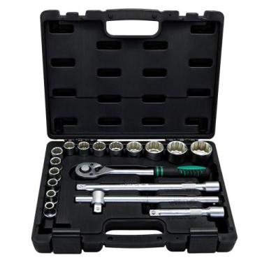 Imagem de Jogo de ferramentas encaixe 1/2pol., cromo vanadio, maleta plastica, 1