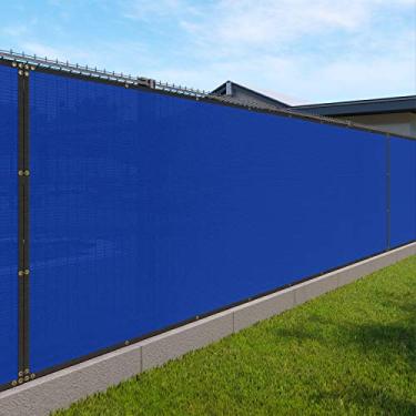 Imagem de Windscreen4less Tela de privacidade de cerca resistente azul 1,8 m x 3,5 m P com ligaçõ...
