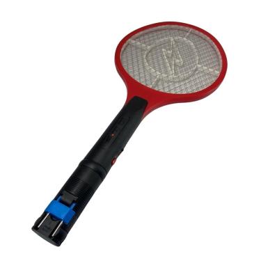 Imagem de Raquete Elétrica Mata Insetos Recarregável, Bivolt, 50,5cm x 21,5cm, Plástico e Metal, LED Indicador, para Uso Interno e Externo, Modelo LB669A