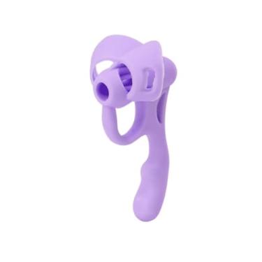 Imagem de Adaptador Corretor de Escrita Ergonômico Pega Fina 5 Dedos Colorido (Lilás)