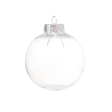 Imagem de Kiboule Enfeites de Natal Bola Transparente 6cm/2.36in Decoração de Plástico Transparente Bola DIY Enfeites Preenchíveis para Festivais de Festa de Casamento
