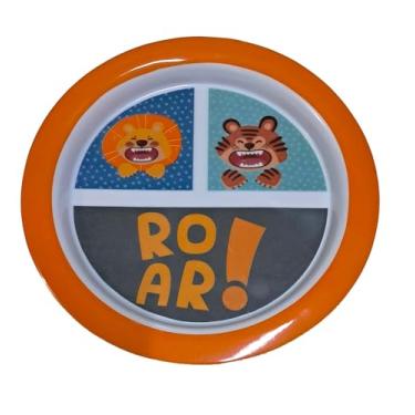 Imagem de Prato Infantil Redondo Em Melamina Divertido Para Refeições 22cm