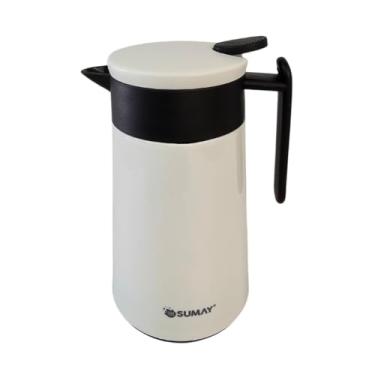 Imagem de Garrafa Térmica 1L Branca Ampola Vidro - Quente e Frio Paris SM-GTPPRBR