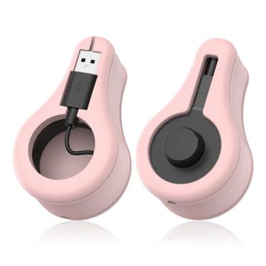 Imagem de Capa protetora de silicone Oura Ring Gen3 com enrolador de cabo e organizador de cabos USB-C