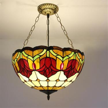 Imagem de Luminária pendente contemporânea de vidro colorido com LED, estilo americano luxuoso e criativo, para sala de estar, restaurante, quarto, hotel, casa de campo, corredor, café, bar ou escada