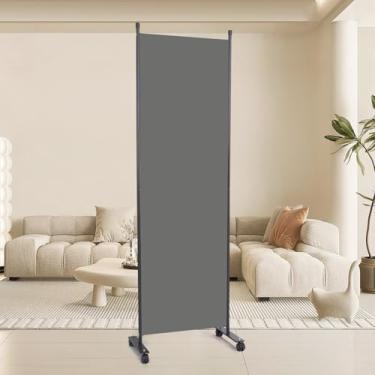 Imagem de Divisor de sala de 55 cm L para divisória de quarto (base resistente), 1 painel divisória divisória de sala, separação de tela independente com rodas dobrável painel de privacidade separador de espaço