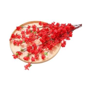 Imagem de Ramos de Flores Artificiais de Pêssego e Cerejeira - Decoração para Ca