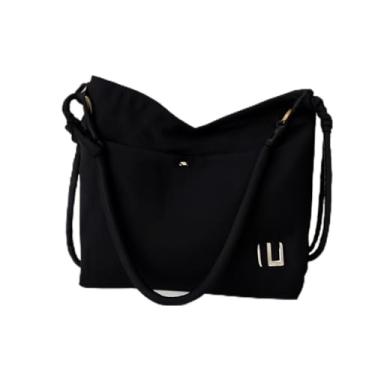 Imagem de Bolsa tiracolo de nylon – Bolsa de viagem casual de grande capacidade para mulheres com fecho de zíper, Preto, Medium, Mochila casual