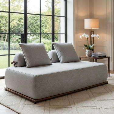 Imagem de Sofá 3 Lugares Decoração Lazer Sala Ibiza Spz 180cm Bouclé - Amarena Móveis Cinza-3302