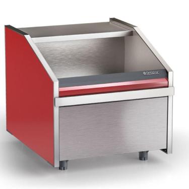 Imagem de Módulo Para Balança Turino Com Depósito Traseiro Matb080 Gelopar Balcão Vermelho