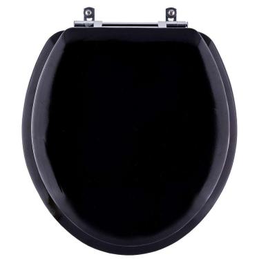 Imagem de Assento Sanitário Almofadado Dalia Preto Para Vaso Fiori