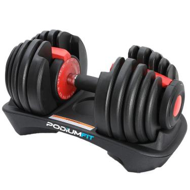 Imagem de Dumbbell Halter Ajustável Podiumfit DA100 - 2,5 a 24kg Academia Musculação