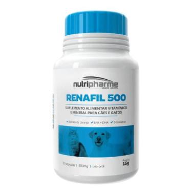 Imagem de Suplemento Renafil para Cães e Gatos com 30 Cápsulas de 500 mg - NUTRI