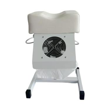 Imagem de OIIBWQ Apoio para Os Pés de Pedicure Apoio para Os Pés de Manicure Apoio para Os Pés Cadeira de Pedicure Suporte Ergonômico com Altura Ajustável para Uso em, Branco